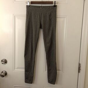 Live Love Dream charcoal gray leggings with back ruching.